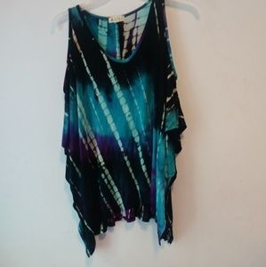 LOLO cold shoulder boxy top sz 2X-4X